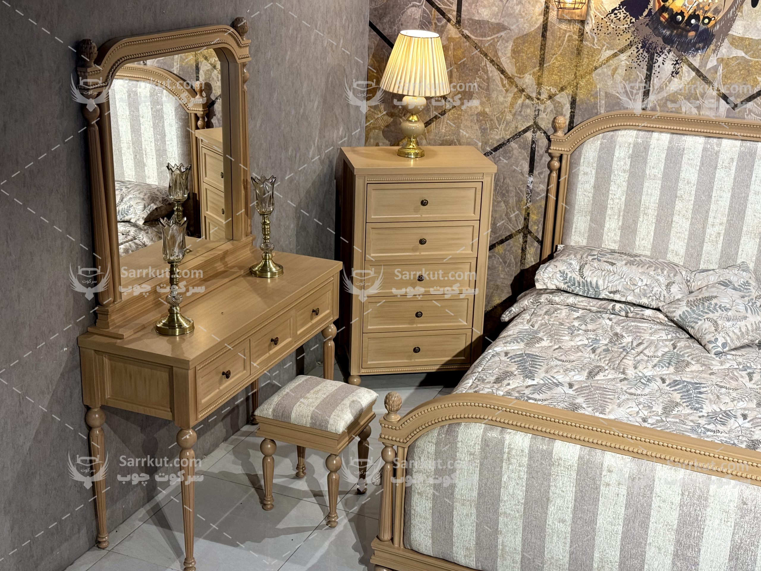 ست سرویس خواب بلوط